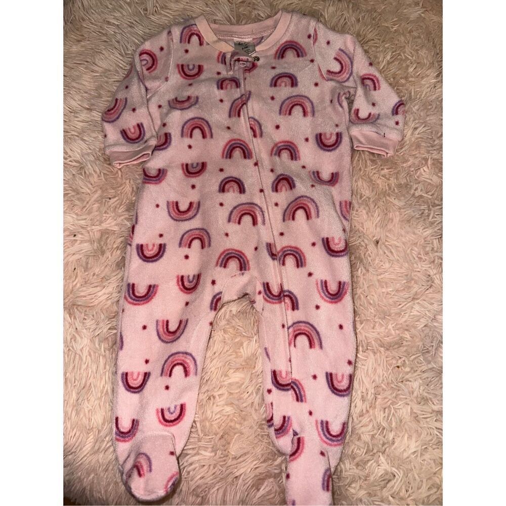 Mon Cheri Baby Girls rainbow One-Piece Sleeper Size 0-3 Months